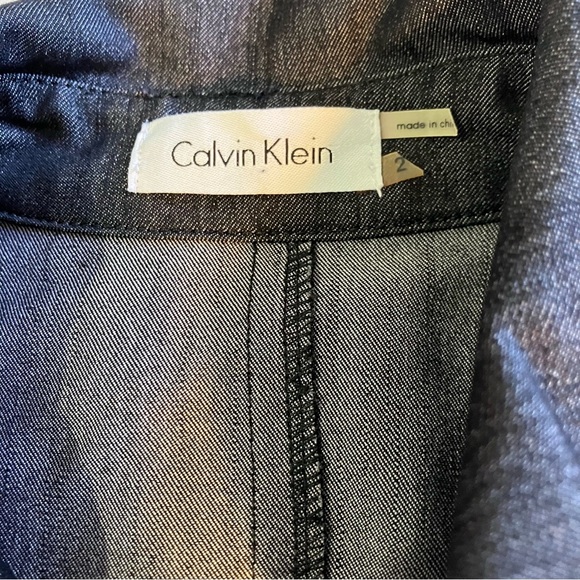 🩵2FOR$20 Calvin Klein Denim Shirt Dress - Picture 5 of 9
